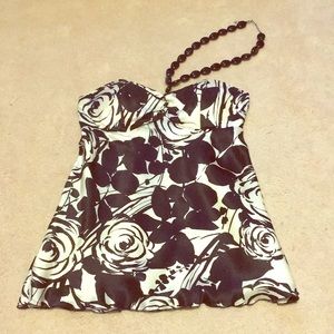 White house black market silk halter top.